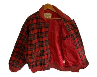 Campbell Faded Tartan Plaid Bomber Jacket