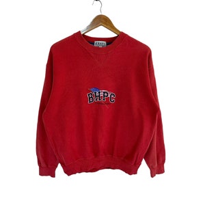 vintage 90s beverly hills polo club bhpc sweatshirt big logo jumper pullover nicely faded