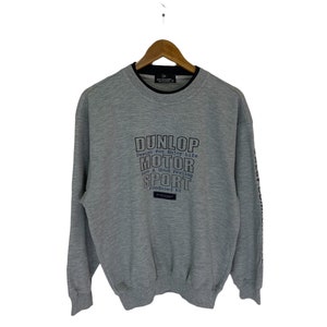 vintage 90s dunlop motorsports sweatshirt jumper pullover big logo