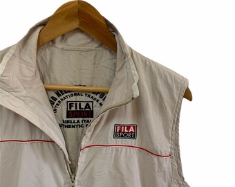 vintage 90s fila biela italia vests outwear accessories fila sports small logo italia sports