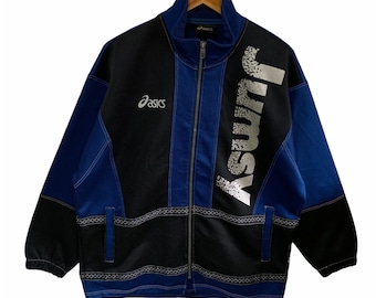 suéter vintage de los 90 de Asics Jumsy, ropa de esquí, jersey con logo grande, jersey deportivo vintage