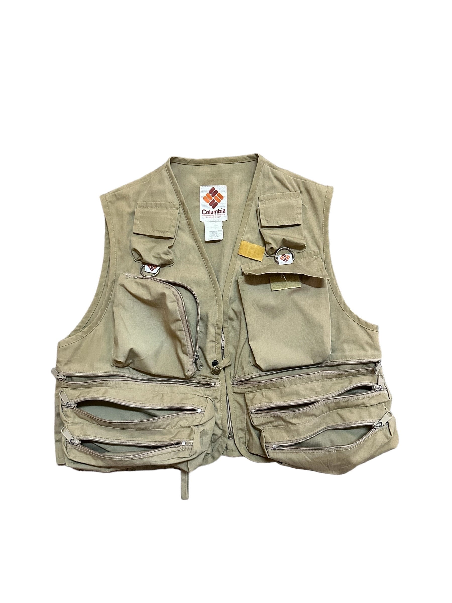 デザイン◎ 80s Sports Wear Patch Fishing Vest Columbia Fishing