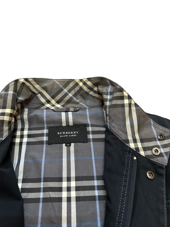 Vintage Burberry Black Label Chore Jacket Nova Check Black Jacket