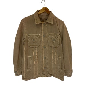 vintage japanese brand jacket button rayon linen