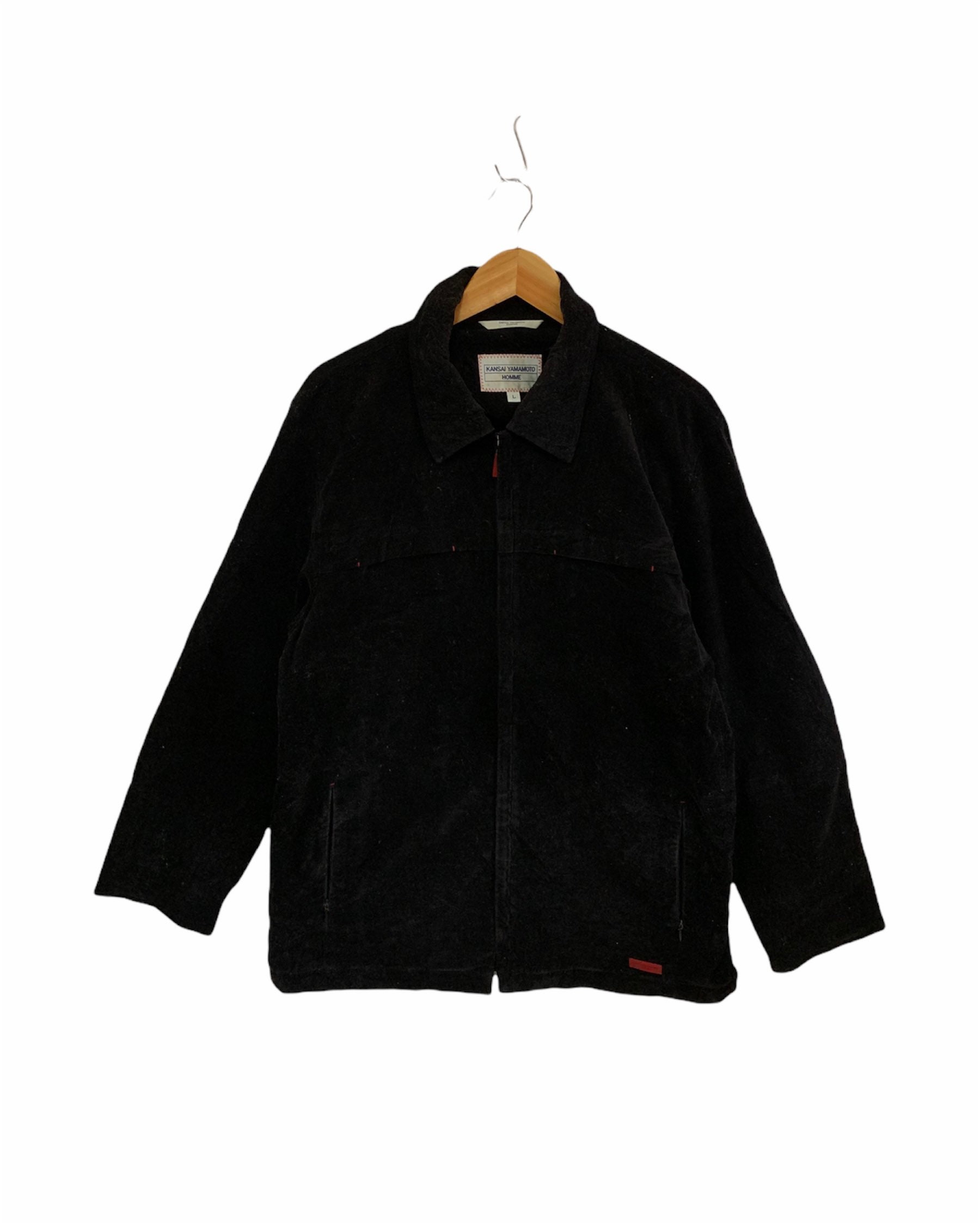 Vintage 90s kansai yamamoto homme velvet jacket full zip chore | Etsy
