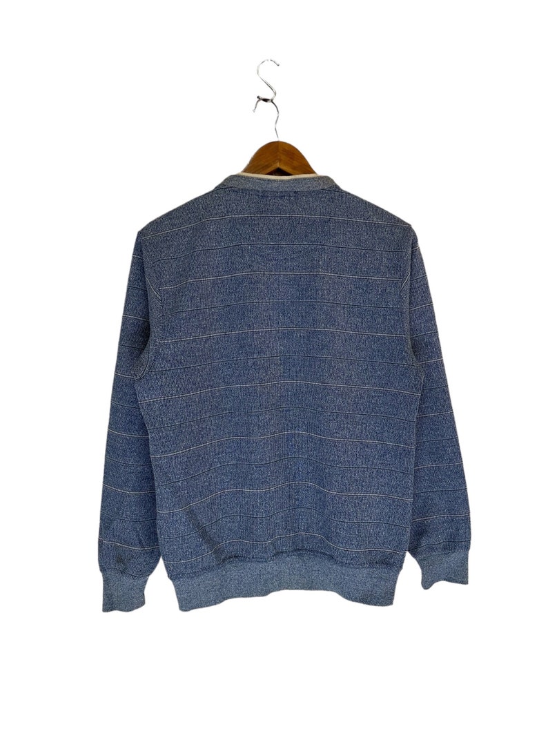 Vintage Santa Barbara tröja med halv dragkedja, små logotyper och ränder, medelstor tröja, vintage polotröja, Santa Barbara bild 6