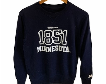 vintage 90s university sweatshirt big logo minnesota university michigan sweatshirt jumper pullover