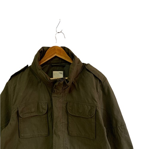 vintage gap chore jacket us army style jacket green army button zipper