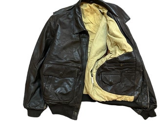 た*ど様 90s vintage A-2type leatherflight j 90s AVIREX type a-2 flight jacket pinup girl Size US-S
