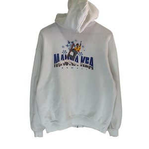 vintage 90s mauna kea hawaii hoodie sweatshirt big logo jumper pullover full zipper