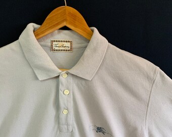 トップス Burberry 90s polo tee THOMAS BURBERRY Vintage Mens Polo Shirt 90s Burberrys of London