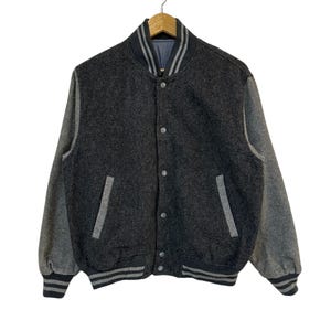 vintage 90s wool varisty jacket japan scovill button