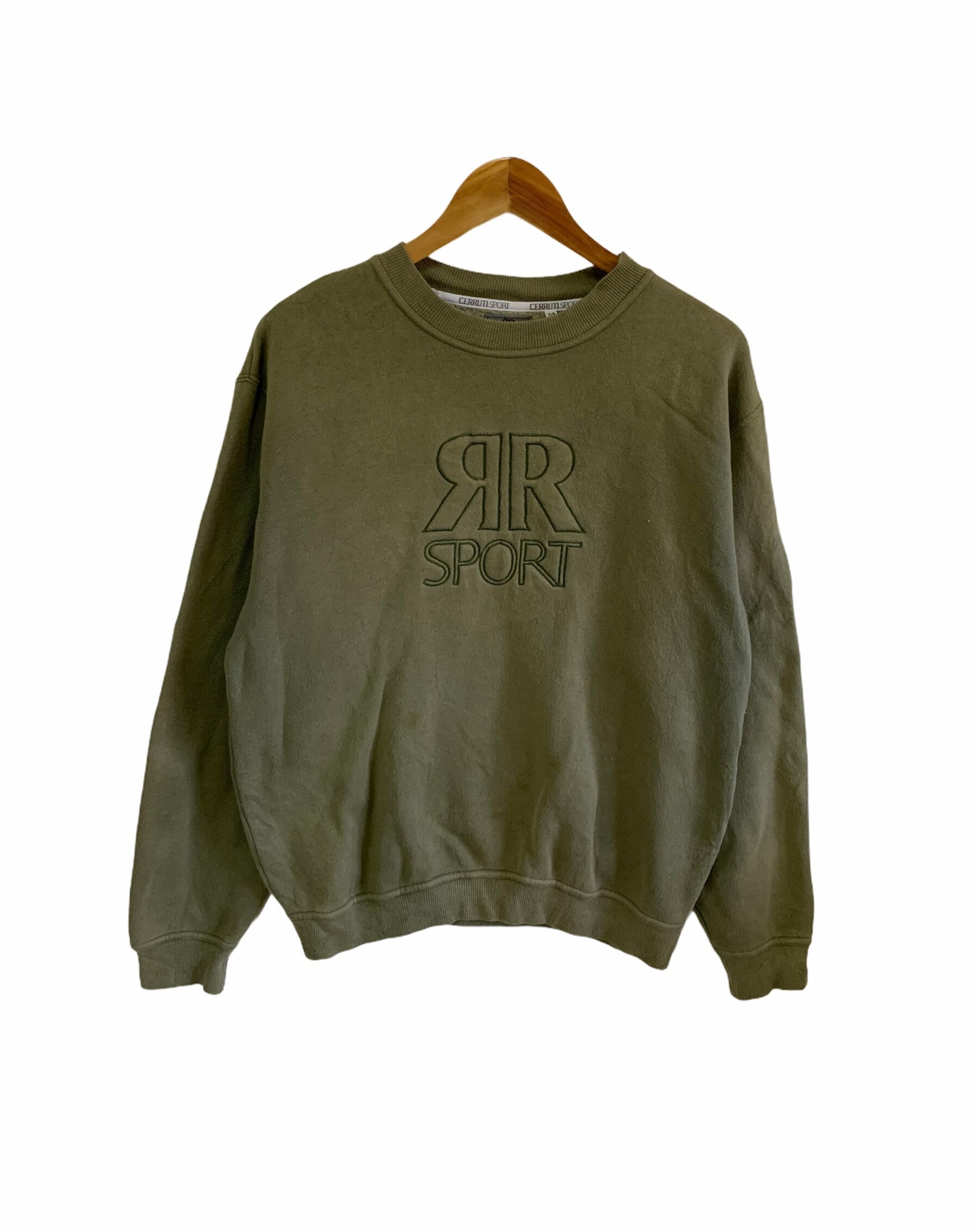 olive green crewneck