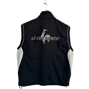 vintage le coq sportif sleeveless jacket vests big logo sports 90s fashion