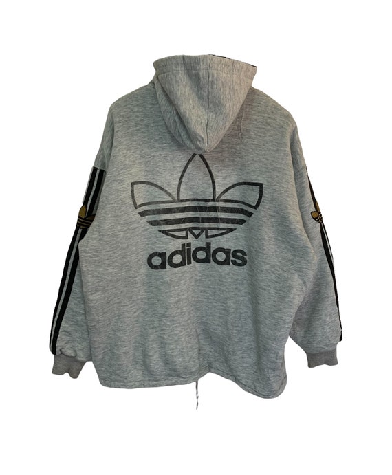 Vintage 90s Adidas Trefoil Three Stripes Hoodie Jacket Vintage 90s Adidas Trefoil Three Stripes Hoodie Jacket