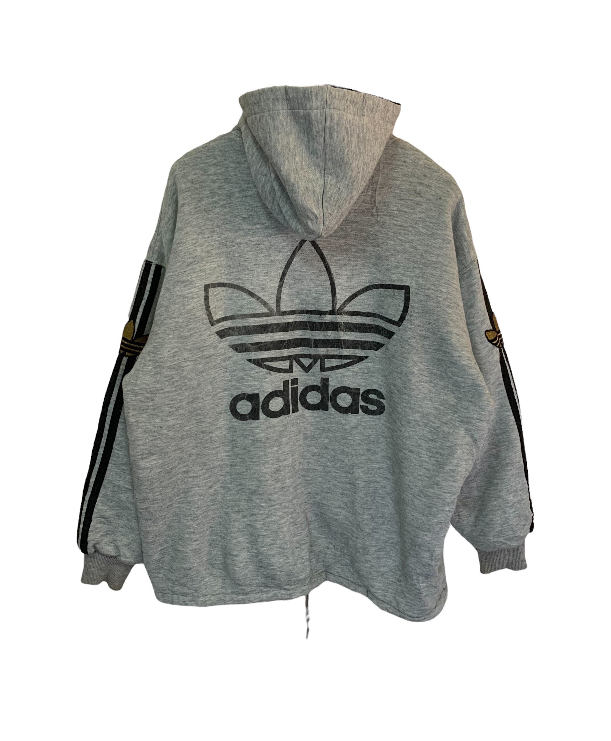 Vintage 90s Adidas Trefoil Three Stripes Hoodie Jacket Vintage 90s Adidas Trefoil Three Stripes Hoodie Jacket