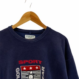 vintage 90s munsingwear sweatshirt embroidery logo big logo 90s style 90s outfit munsingwear golf sport