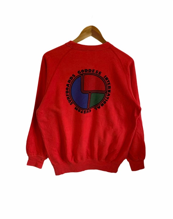 Vintage 90s Surfboard Goddess International Custom Sweatshirt Big 
