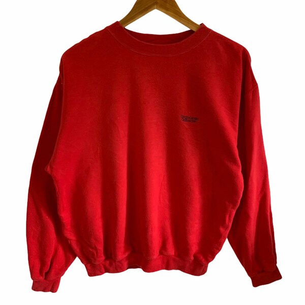 vintage 90s united colour of benetton spellout logo rare to find jumper pullover small logo red sweatshirt