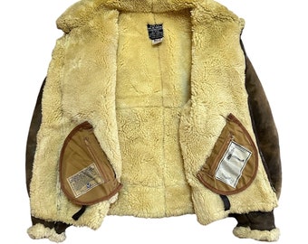 Vintage 90s Avirex Usa B3 Sheepskin Jacket Aviator Jacket - Etsy