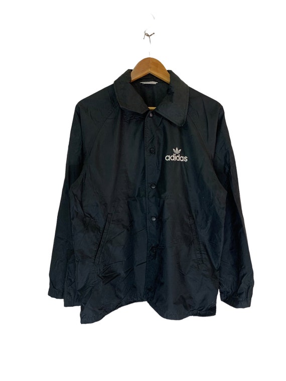 Vintage 90s Adidas Windbreaker Snapbutton Jacket Light Jacket