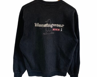 vintage 90s munsingwear sweatshirt big logo embroidery jumper pullover 90s fashion vintage wear