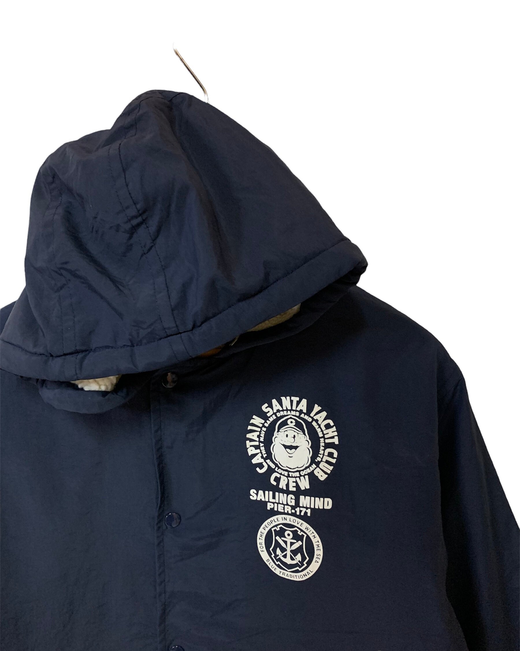 Vintage 90s Captain Santa Yacht Club Jacket Big Logo Winter Jacket