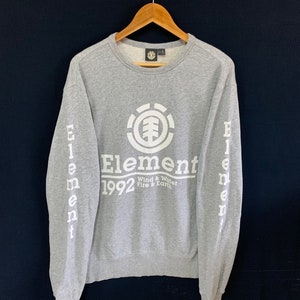 vintage elements skateboard sweatshirt big logo spellout skate gang sweatshirt large size