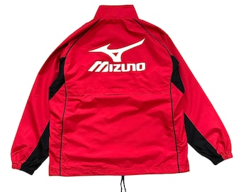 vintage mizuno light jacket windbreaker big logo japan fashion sports