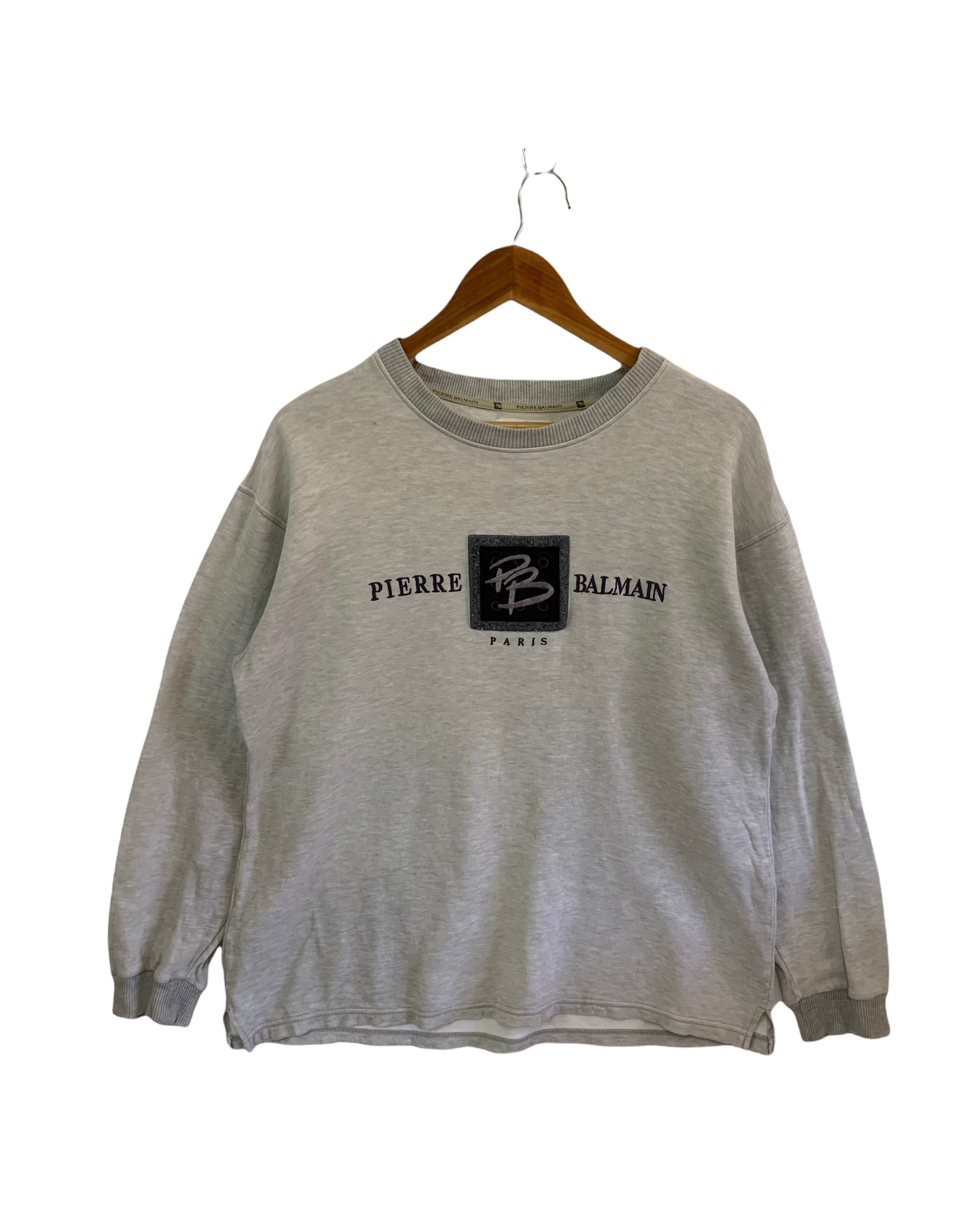 Vintage Pierre Balmain Paris Sweatshirt Big Spellout - Etsy Denmark