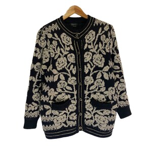 vintage women outwear knit flora jacket