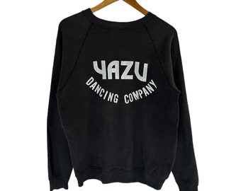 vintage 90s yazu dancing company sweatshirt hanes made in usa jumper pullover nicely faded