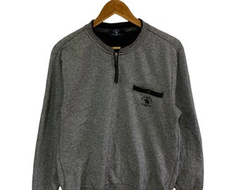 vintage 90s santa barbara sweatshirt half zip jumper pullover embroidery logo