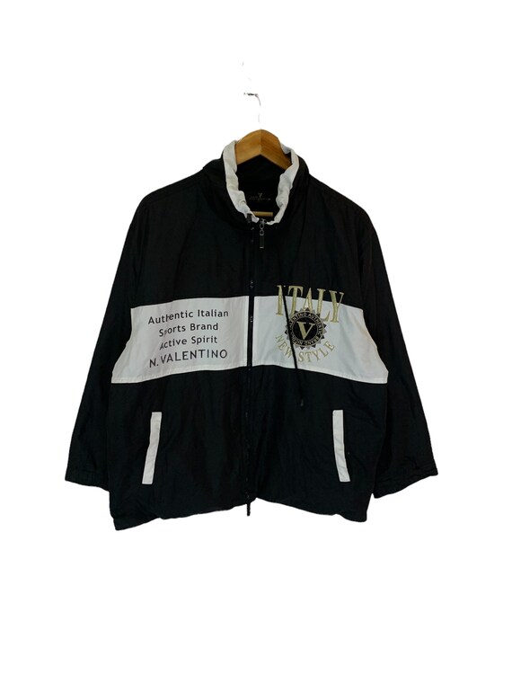 Vintage 90s Nicola Valentino Light Jacket Windbreaker Big Logo