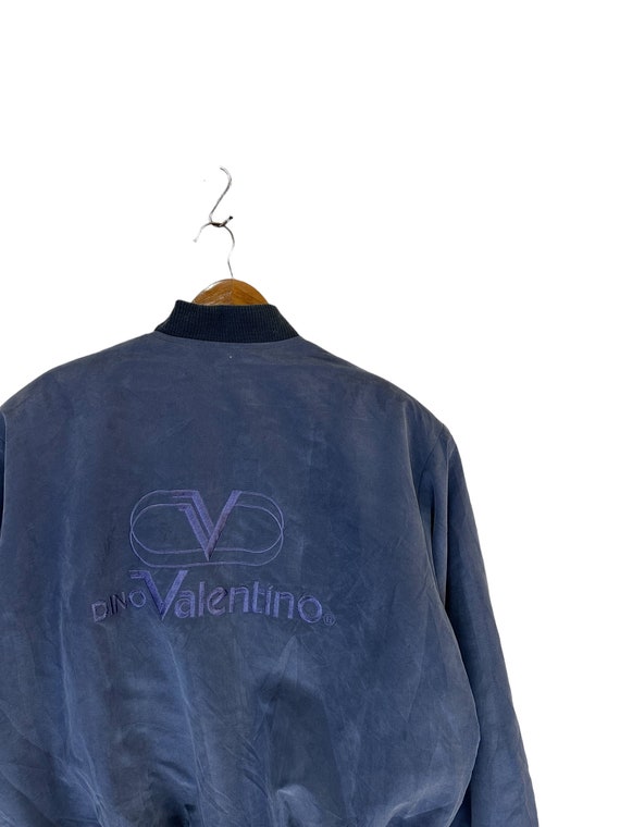 Vintage Dino Valentino Bomber Jacket Embroidery Logo Italian