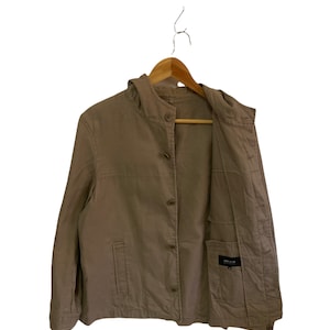 vintage comme ca ism hoodie jacket workwear jacket button ups japan designer  jacket top japan fashion