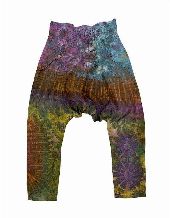 vintage 90s beach pants tiedye pants