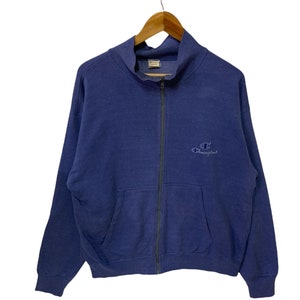 vintage 90s champion full zipper sweatshirt sweater made in italy jacket