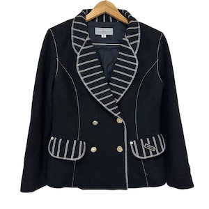 vintage louis feraud bis women jacket blazer wool rare design