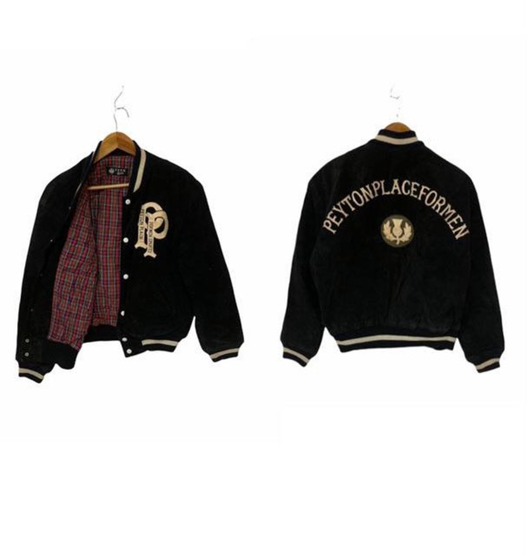 Vintage 90s Peyton Place for Men Ppfm Varsity Jacket Suede - Etsy