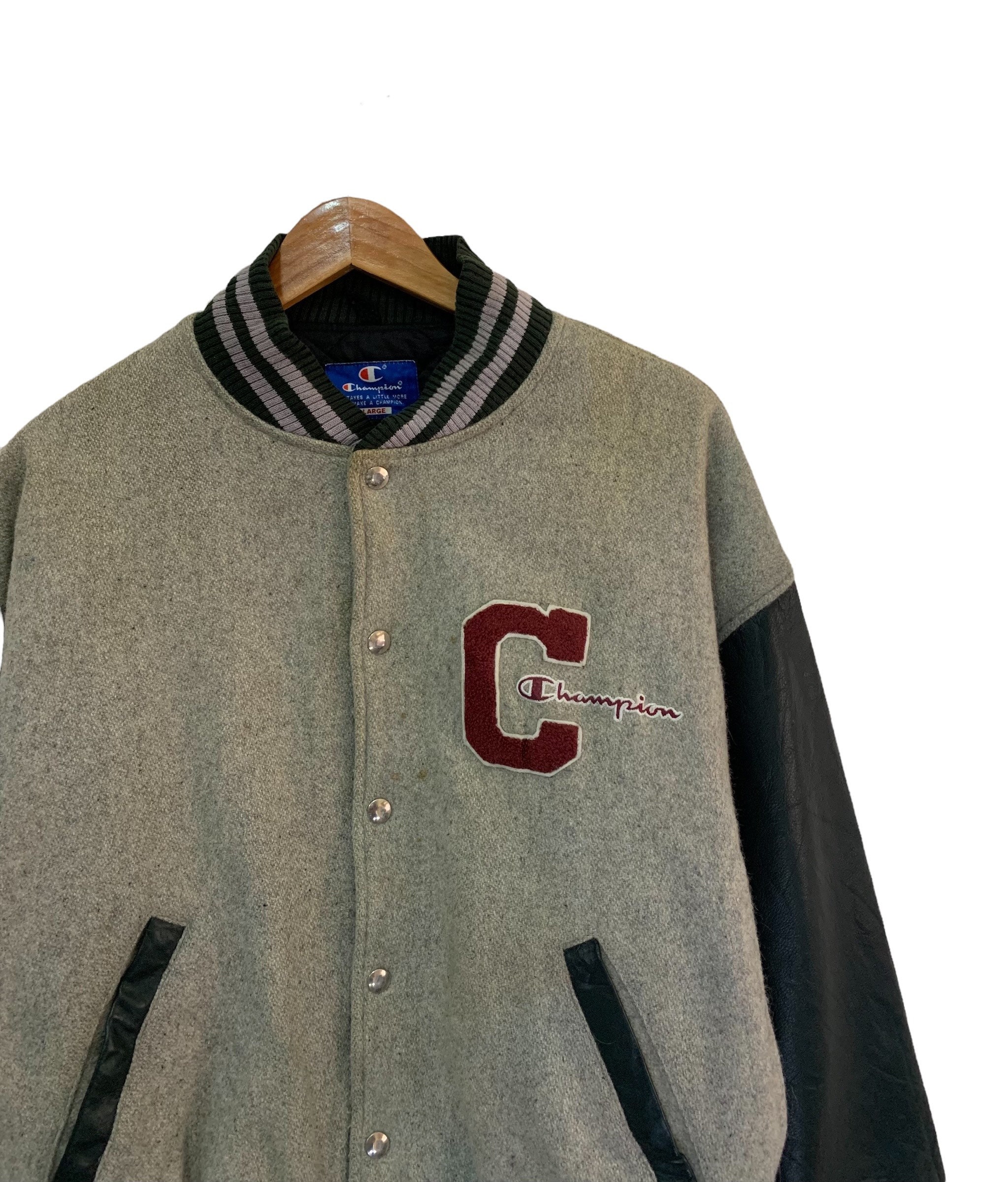 Vintage 90s Champion Athletic Varsity Jacket Large Size - Etsy
