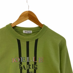 vintage 90s joelle sweatshirt turtleneck big logo multicolour woman sweatshirt jumper pullover large size