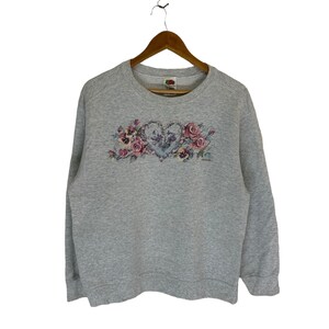 sweat-shirt vintage fruit du métier à tisser pull-over avec grand logo flora