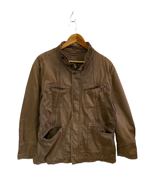 RENOMA Multi Pocket Blouson  ブラックビンテージ 80's] Old Renoma Paris Black Leather Detachable Sleeve Multi