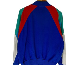 Vintage 90s Colourful Adidas Jacket Tracktop Full Zip Small