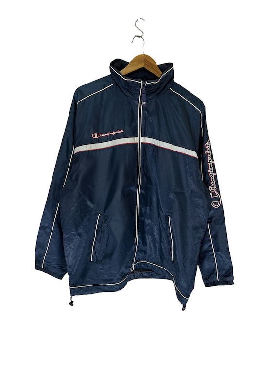 Vintage Champion Product Light Jacket Windbreaker Big Logo