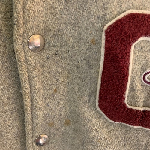 Vintage shops 90s champion athletic varsity jacket large size embroidery big logo