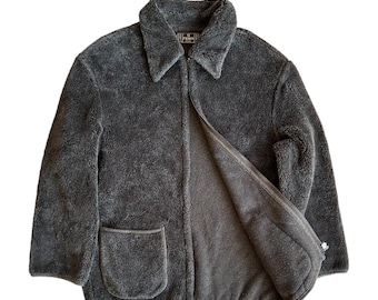 Vintage 90's Fendi Rare Fur Velvet Reversible One Button Oversized