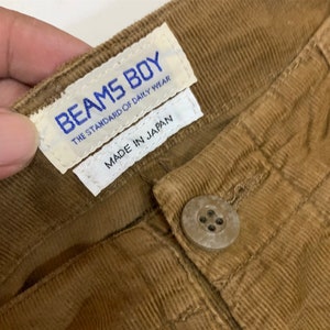 vintage 90s beams corduroy  pants made in japan rare design bush pants style
