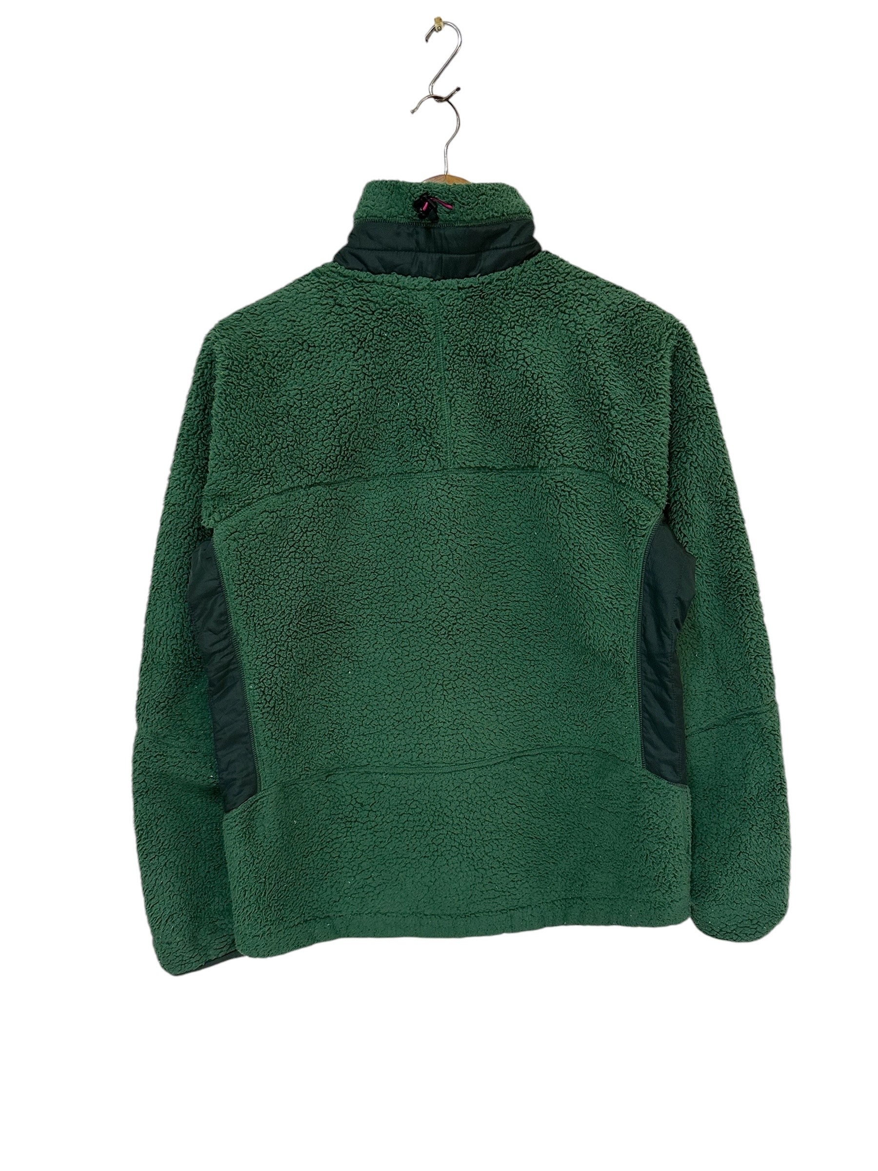 Vintage Columbia Fleece Jacket Green Medium Size Full Zipper